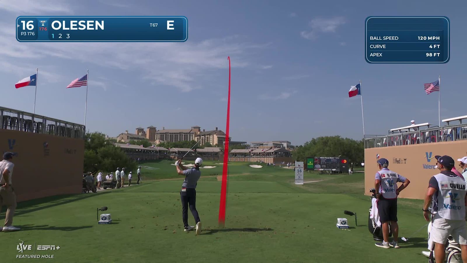 Thorbjørn Olesen makes birdie on No. 16 at Valero