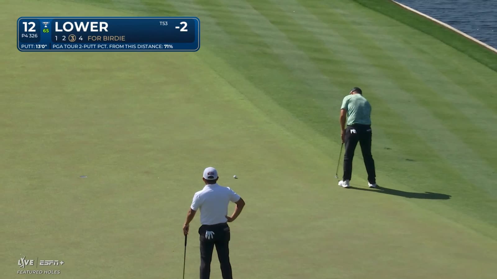 Justin Lower holes 13-foot birdie putt at THE PLAYERS