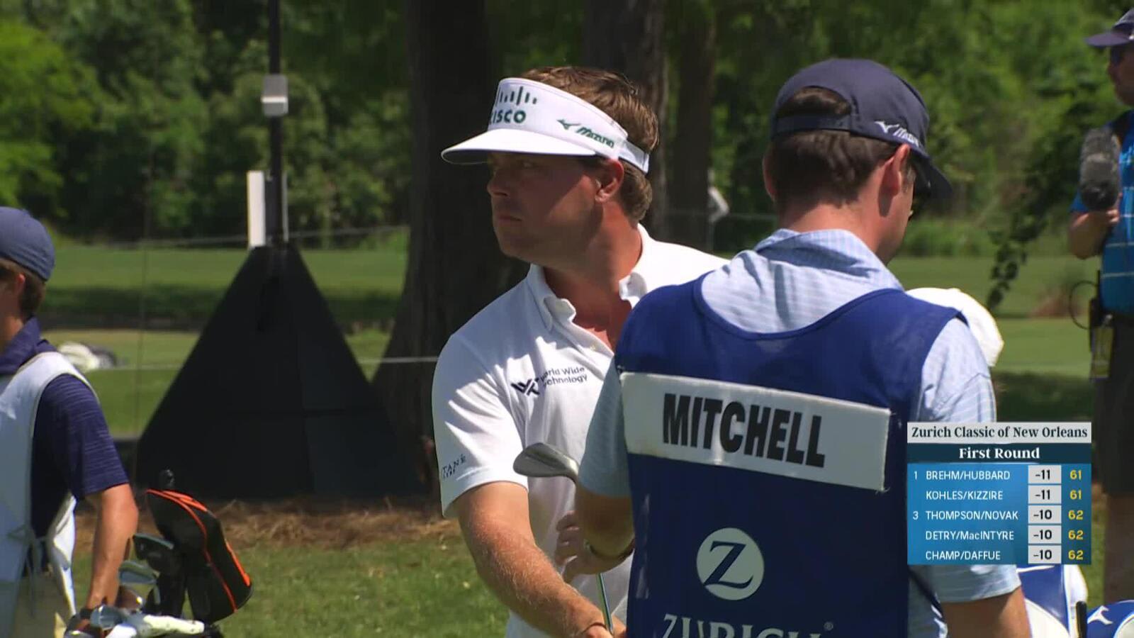 Keith Mitchell’s nice second leads to birdie at Zurich Classic