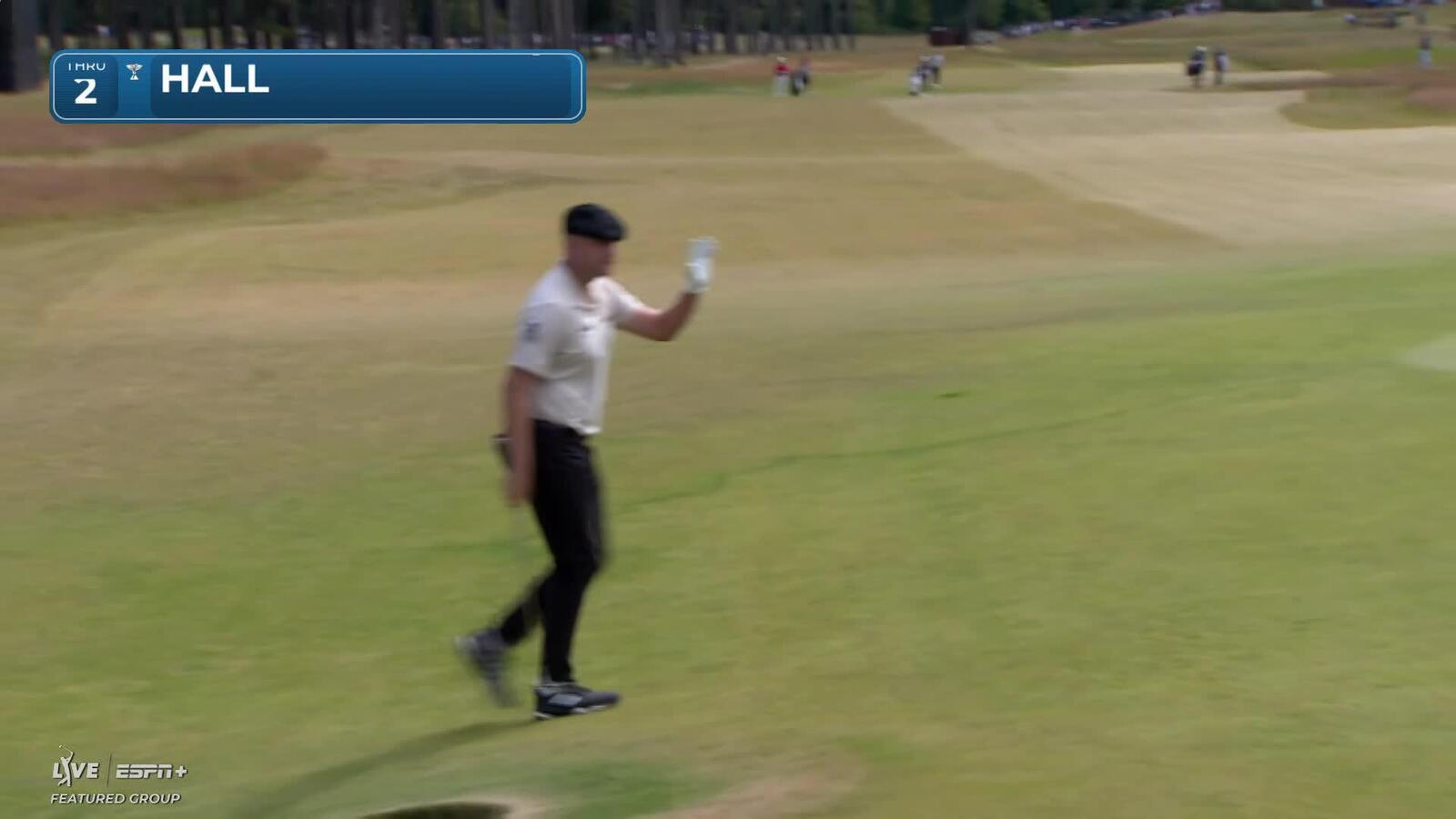 Harry Hall makes birdie on No. 2 at Genesis Scottish Open