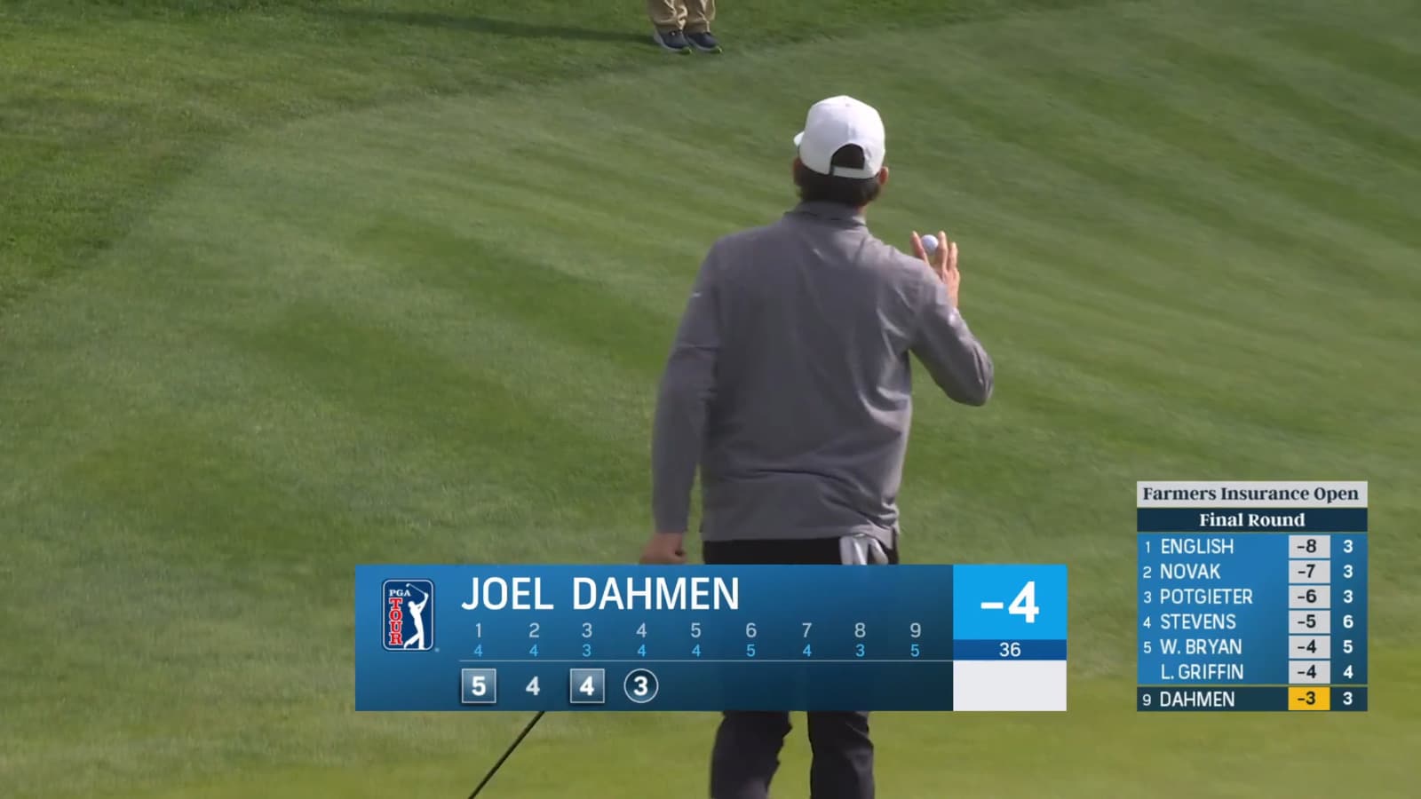 Joel Dahmen makes 8-foot putt for birdie at Farmers