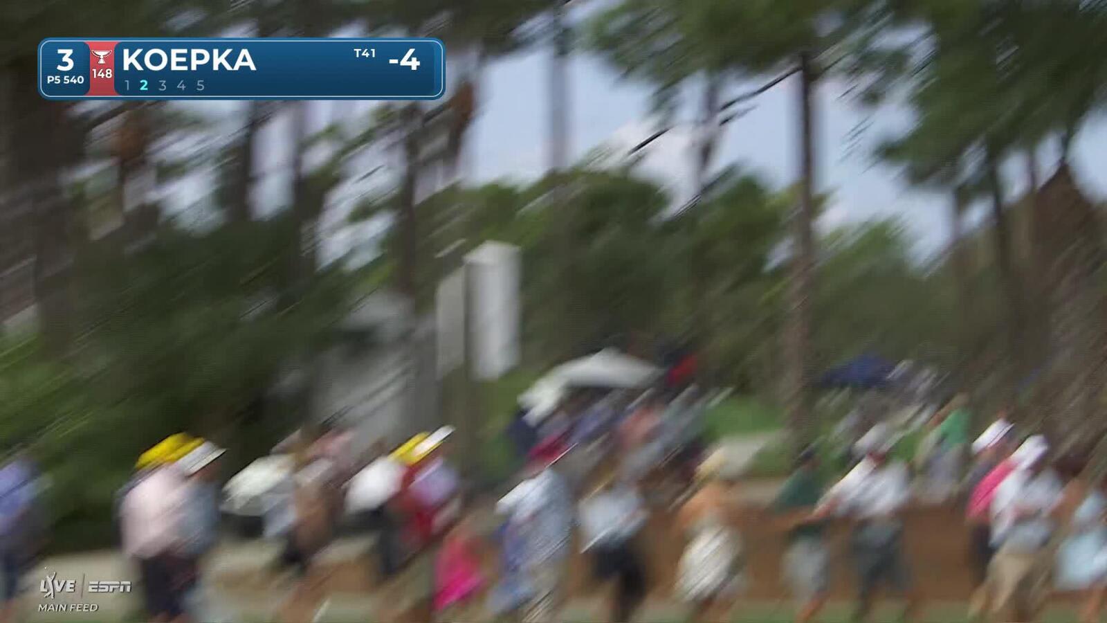 Brooks Koepka taps in from 2 feet for birdie on No. 3 at Cognizant Classic