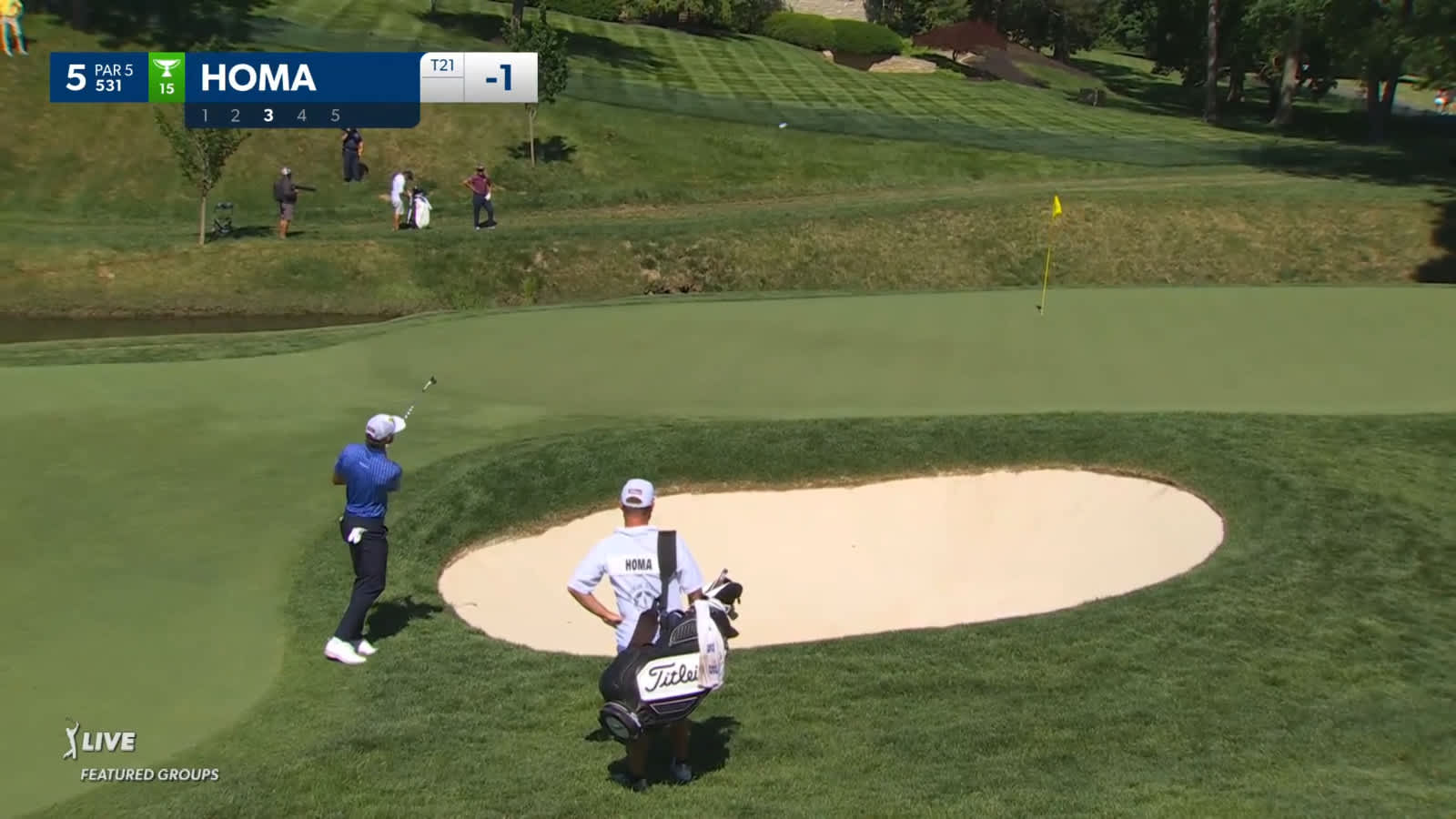 Max Homa chips it tight to set up birdie at the Memorial