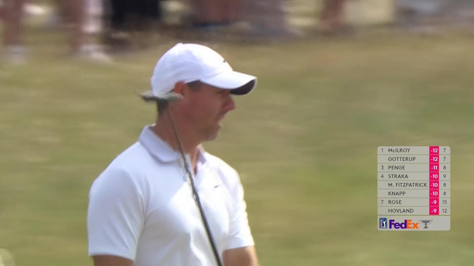 Rory McIlroy rolls in birdie at Genesis Scottish Open