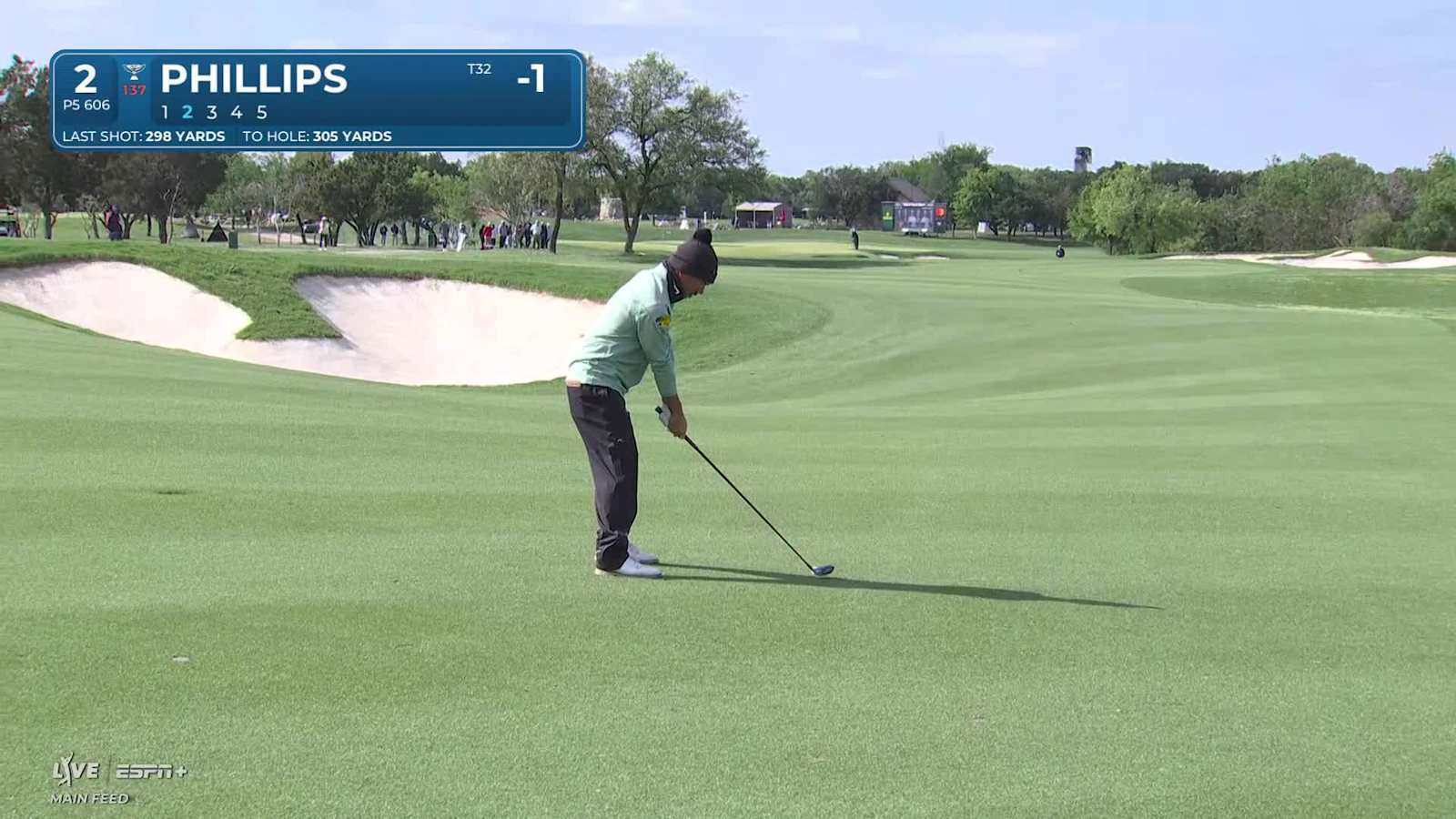 Chandler Phillips navigates hole No. 2 for birdie at Valero