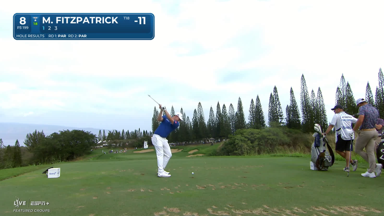 Matt Fitzpatrick attacks the pin to set up birdie at The Sentry