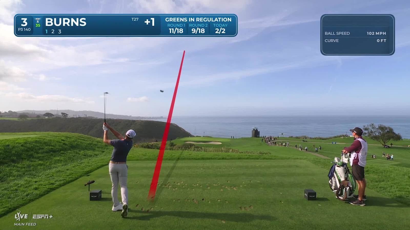 Sam Burns nearly makes ace to set up birdie at The Genesis