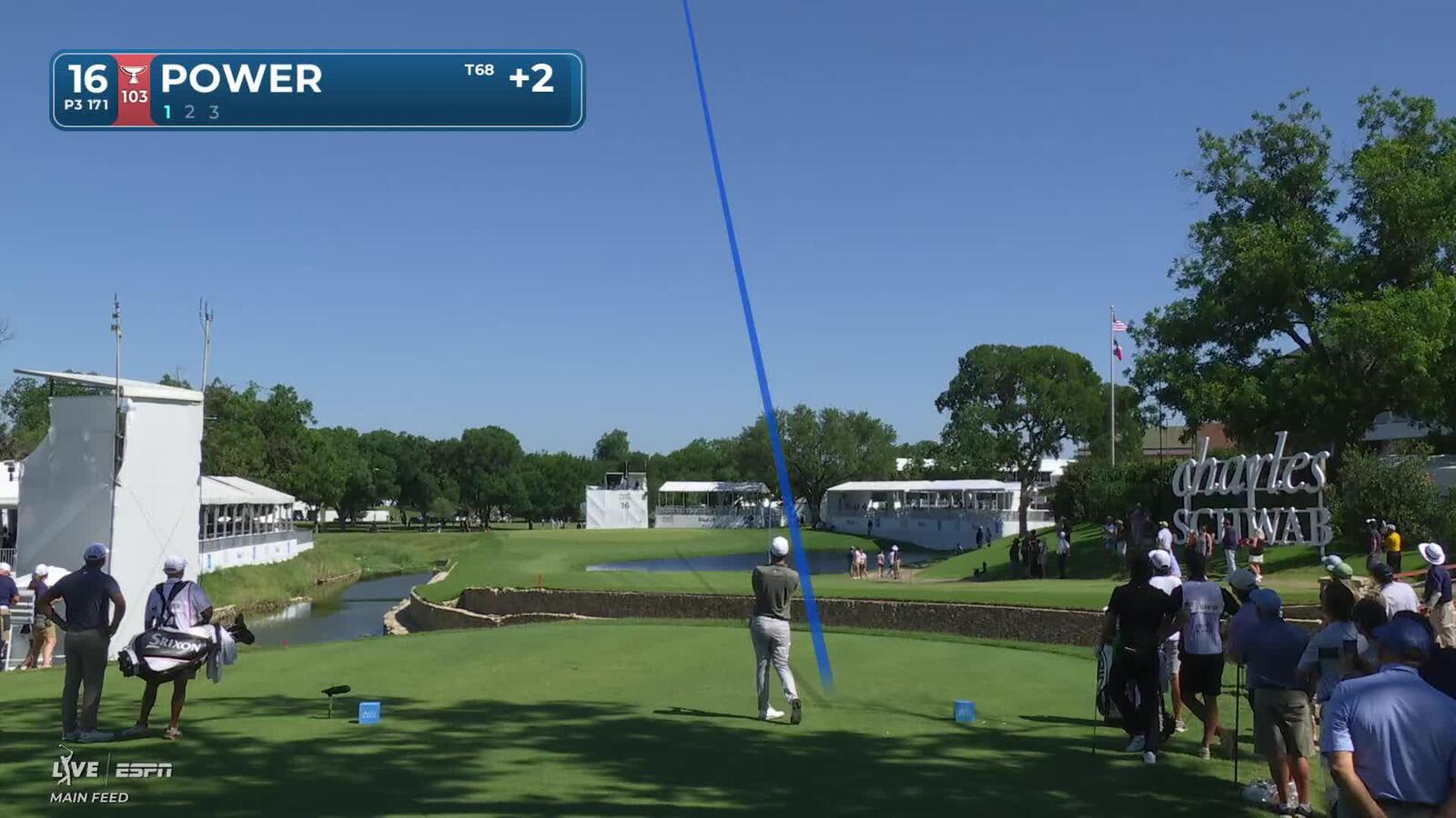 Seamus Power hits tee shot to 6 feet, sets up birdie on No. 16 at Charles Schwab