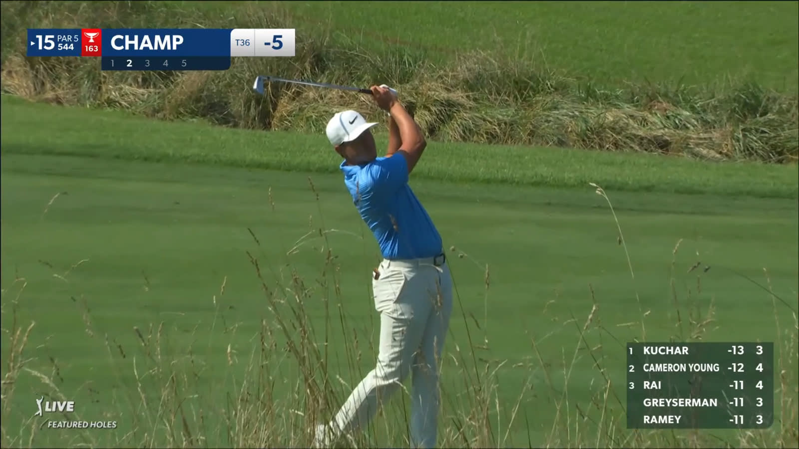Cameron Champ trickles in 15-foot birdie putt at Wyndham