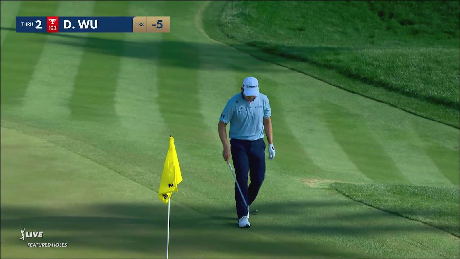 Dylan Wu holes out eagle chip on No. 2 at THE PLAYERS