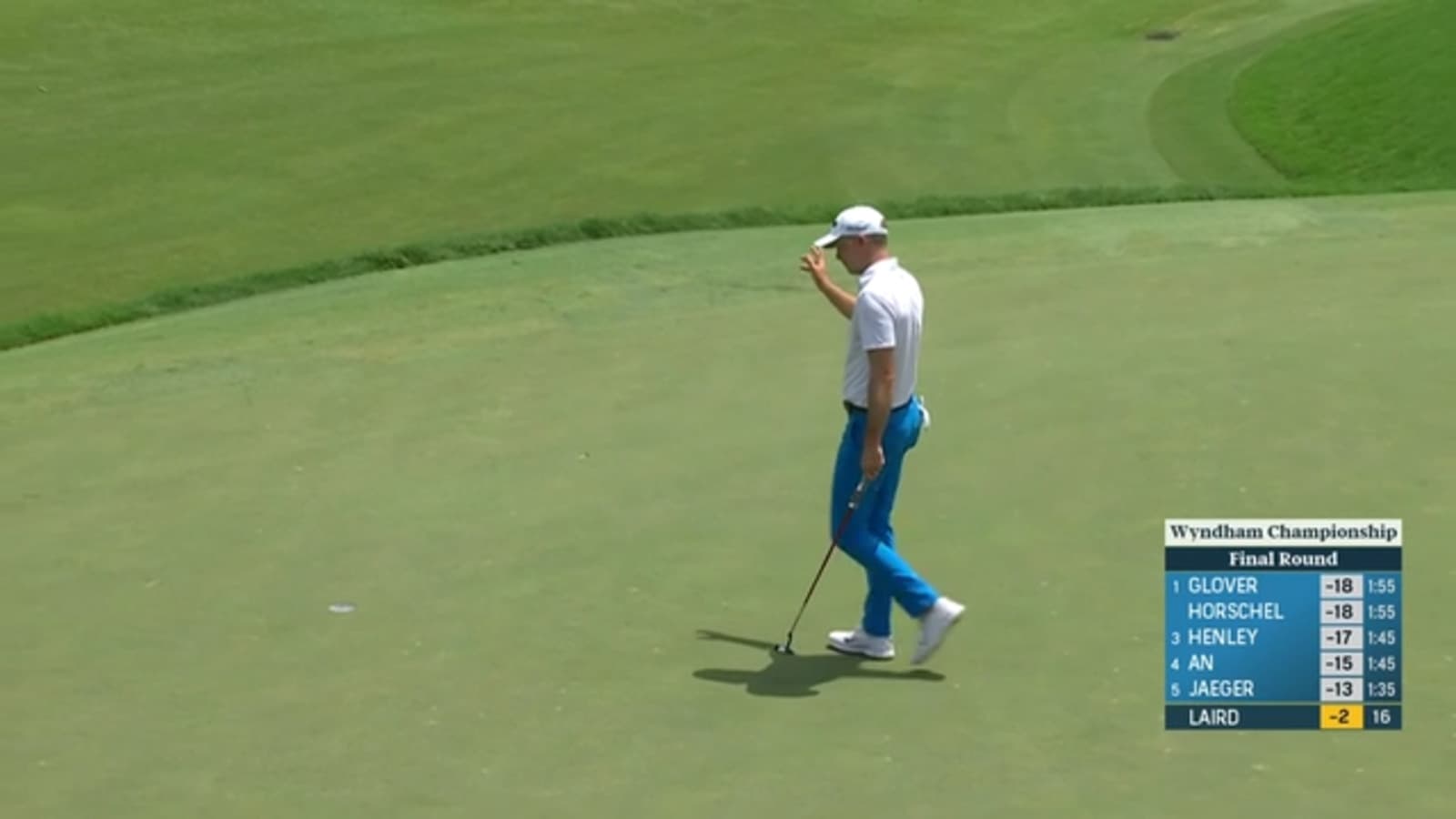 Martin Laird makes birdie on No. 17 at Wyndham