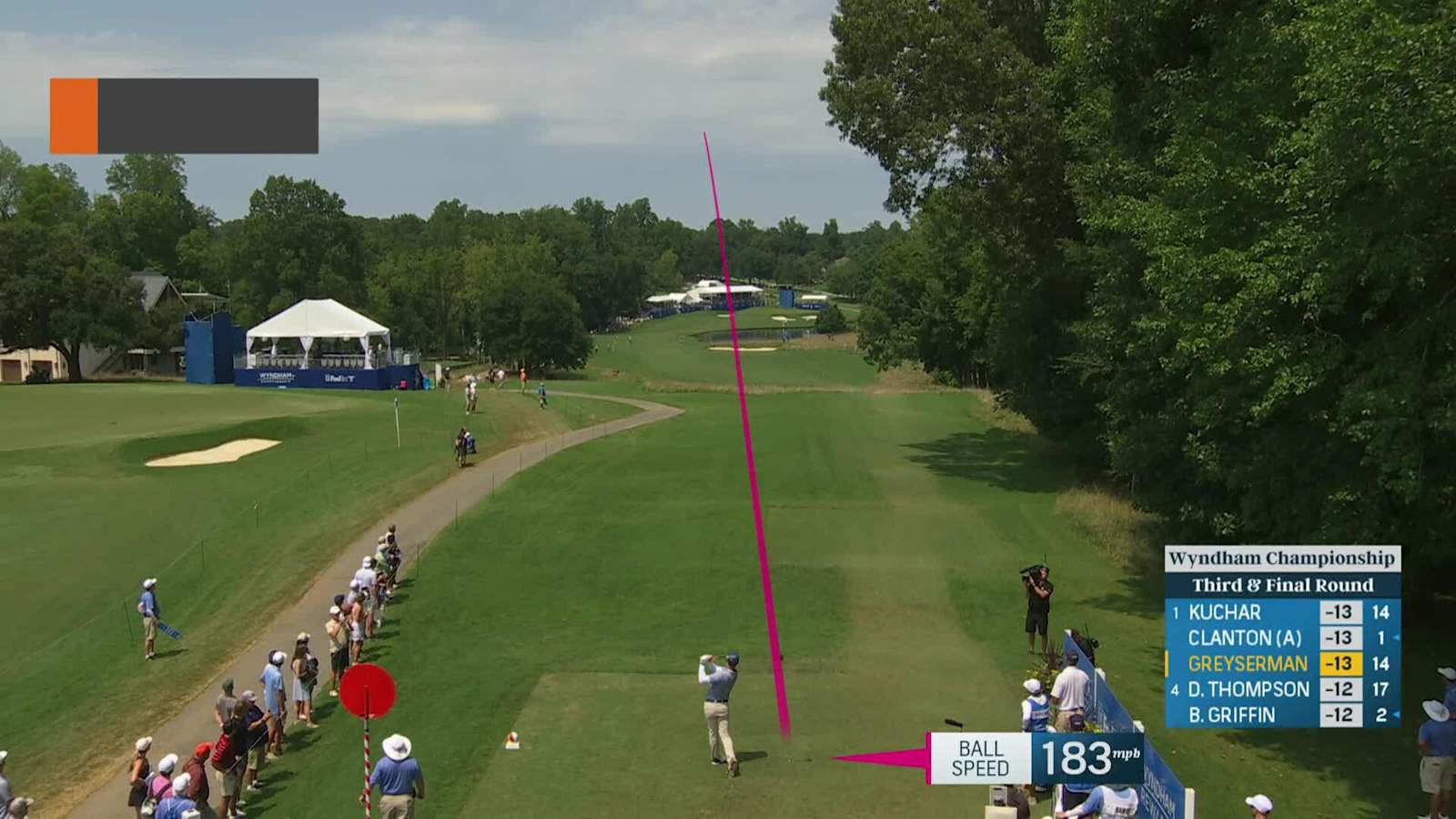 Max Greyserman hits green in two to set up eagle at Wyndham