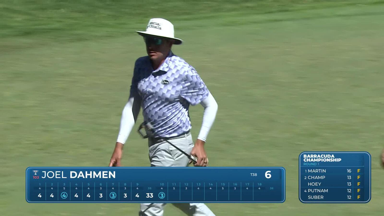 Joel Dahmen makes birdie on No. 10 at Barracuda