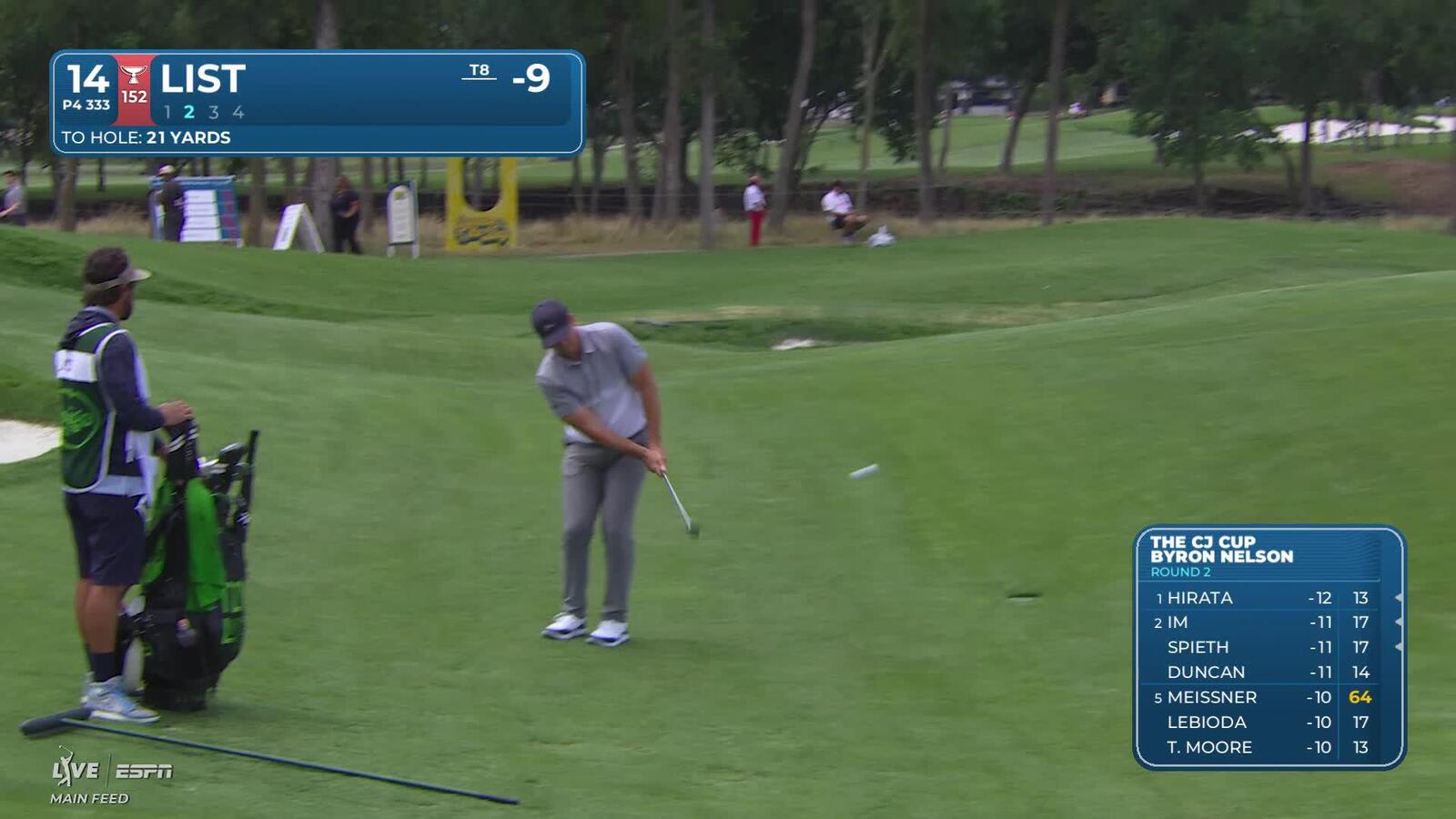 Luke List drains 14-foot birdie putt on No. 14 at THE CJ CUP