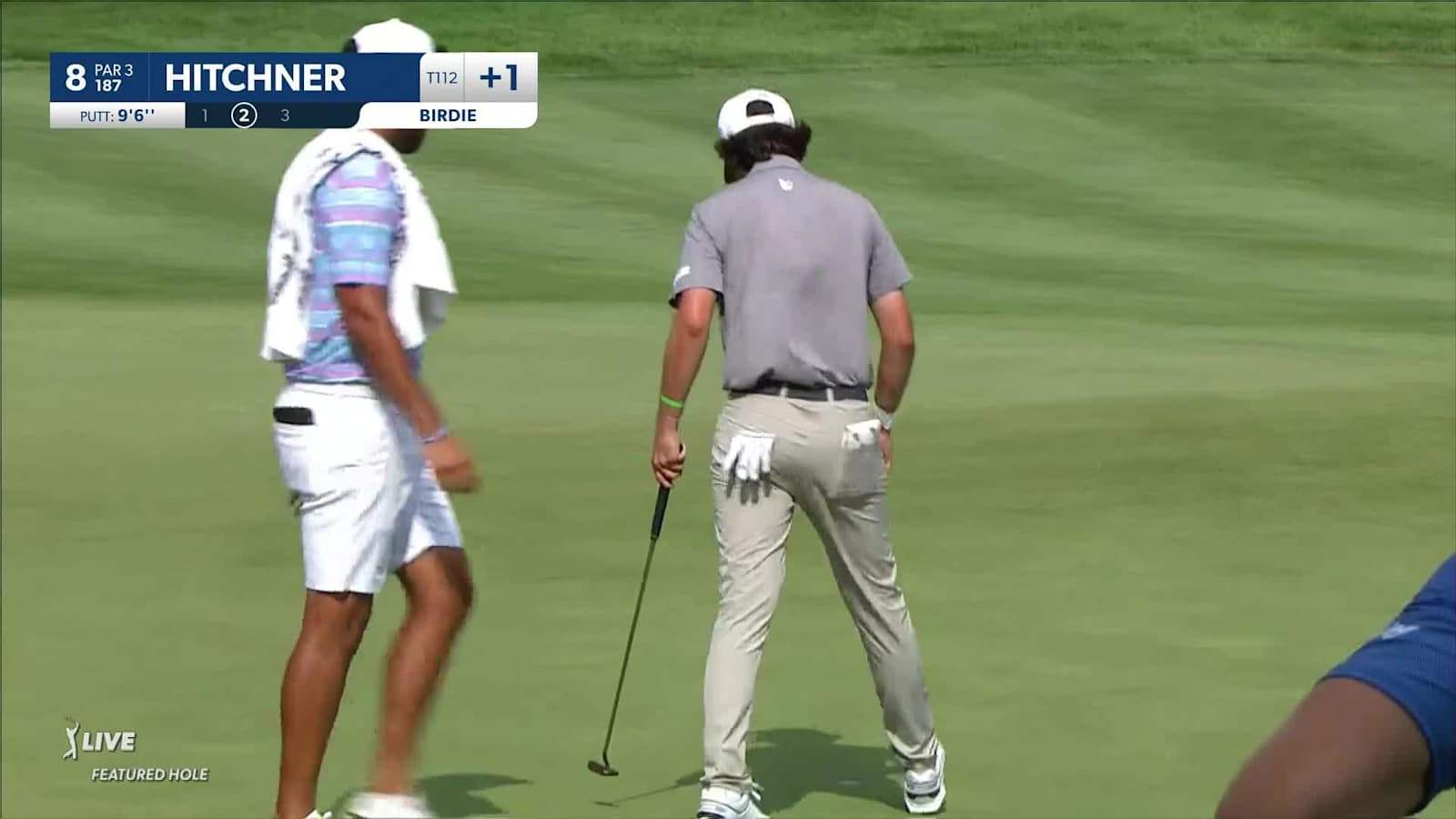 Derek Hitchner makes birdie on No. 8 at 3M Open