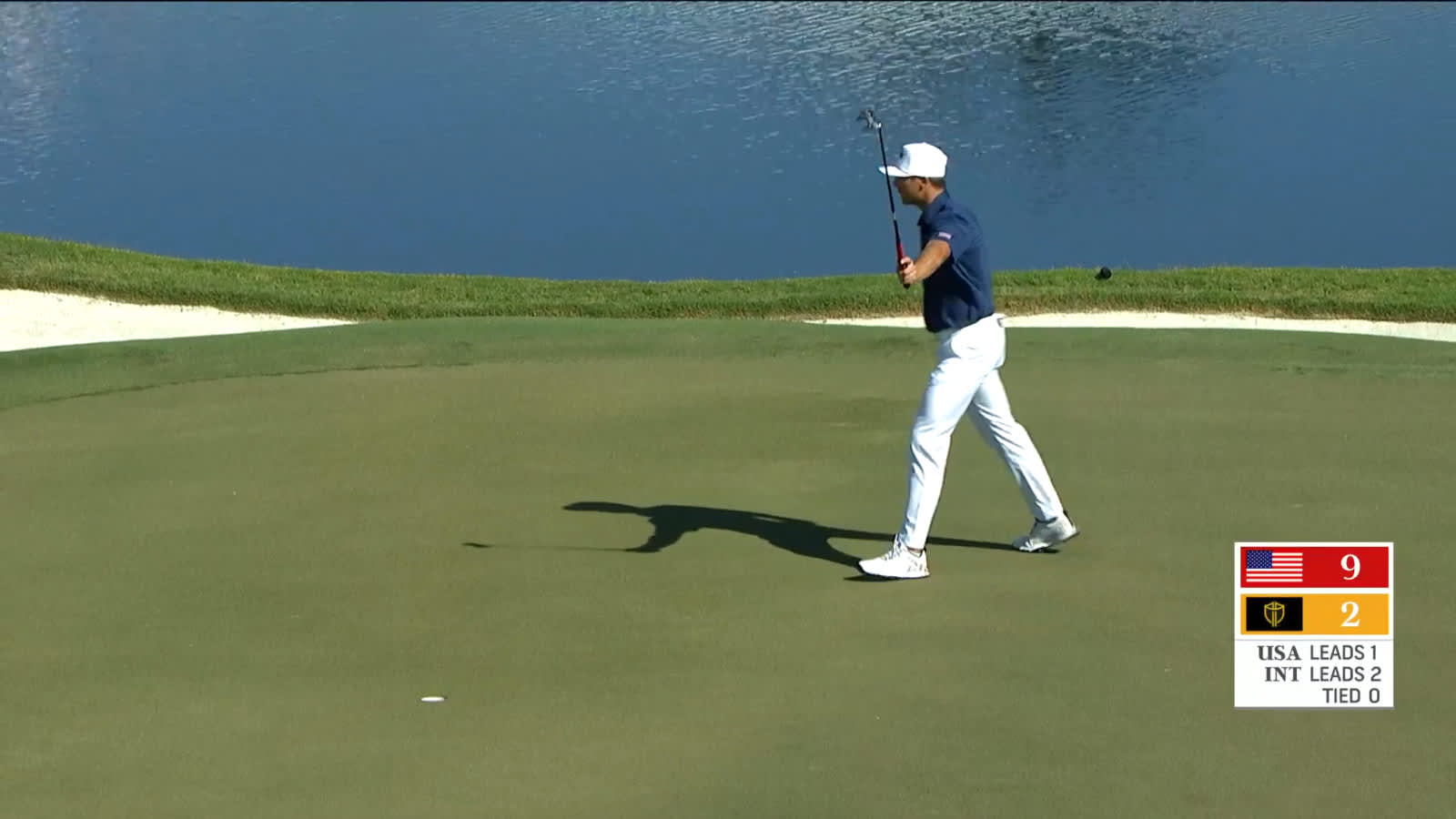 Scheffler/Burns tee shot to 11 feet leads to birdie at Presidents Cup