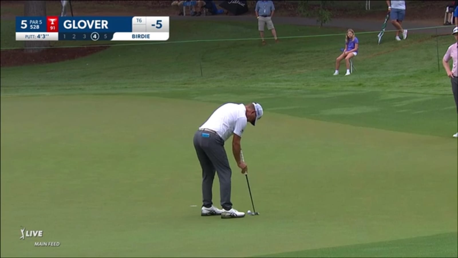 Lucas Glover makes birdie at Wyndham