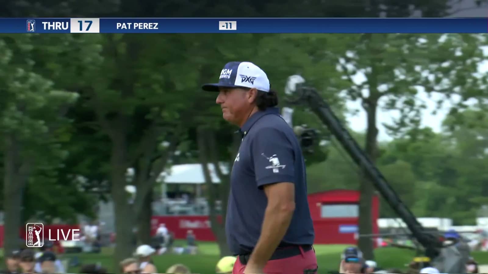 Pat Perez makes birdie on No. 17 at Rocket Mortgage