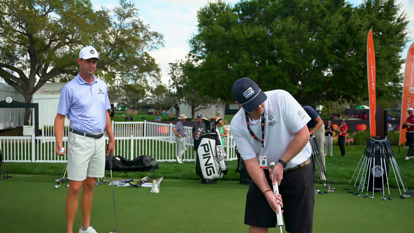 Harris English meets Special Olympian at Bay Hill