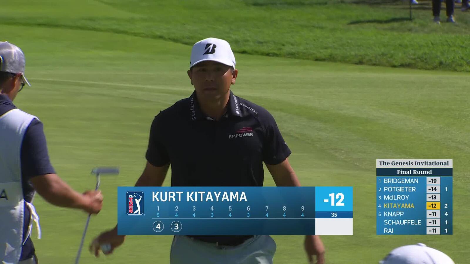 Kurt Kitayama sinks 12-foot birdie putt on No. 2 at The Genesis