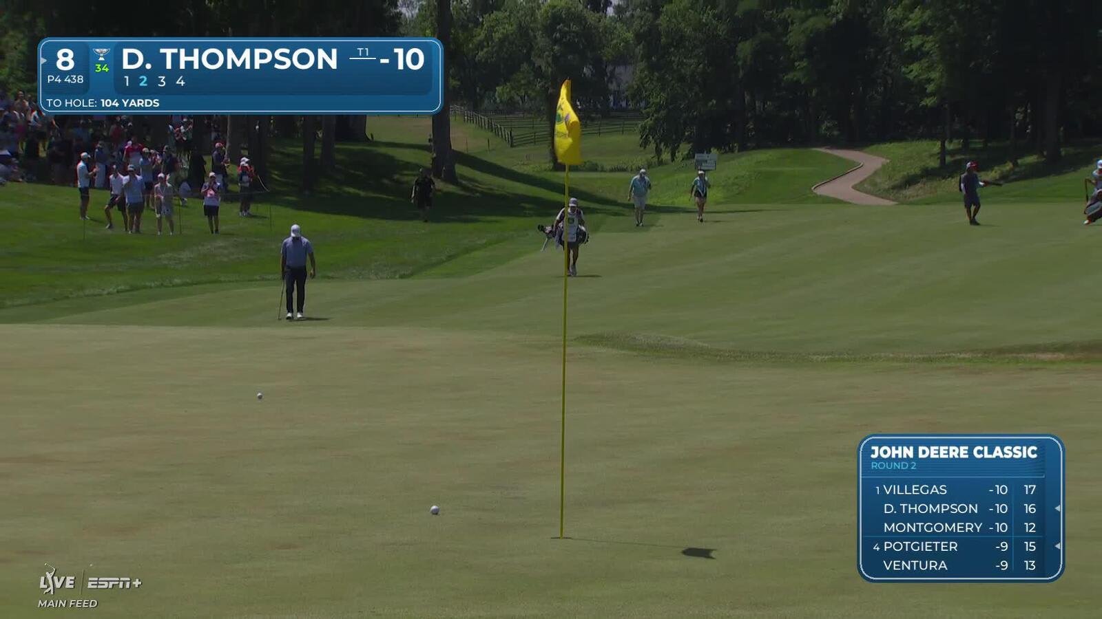 Davis Thompson takes outright lead with back-to-back birdies at John Deere