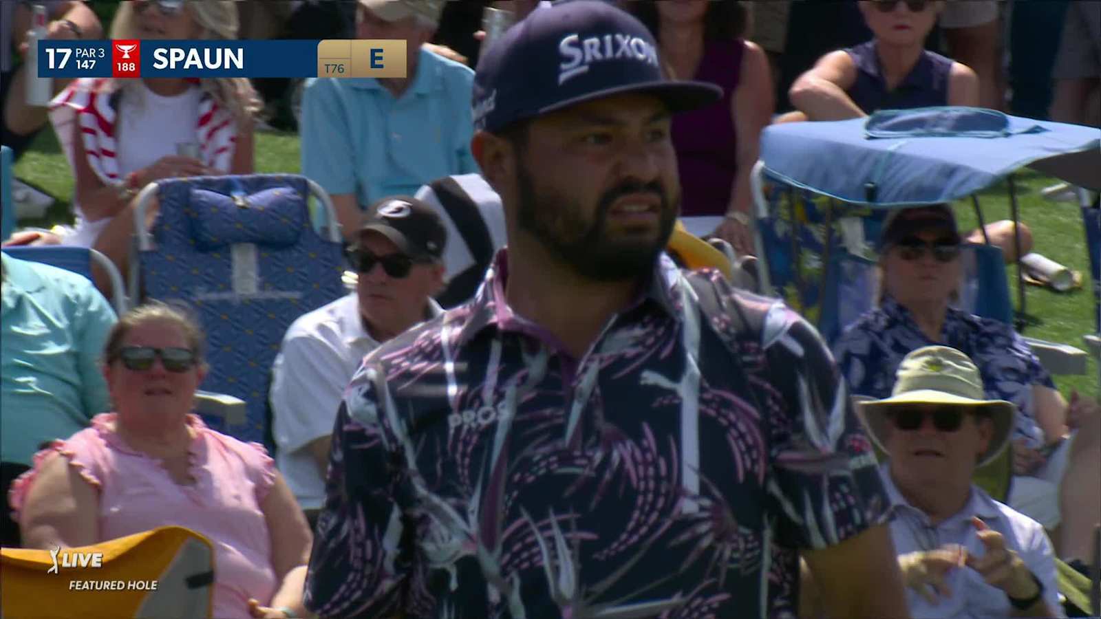 J.J. Spaun holes 17-foot putt for birdie at THE PLAYERS