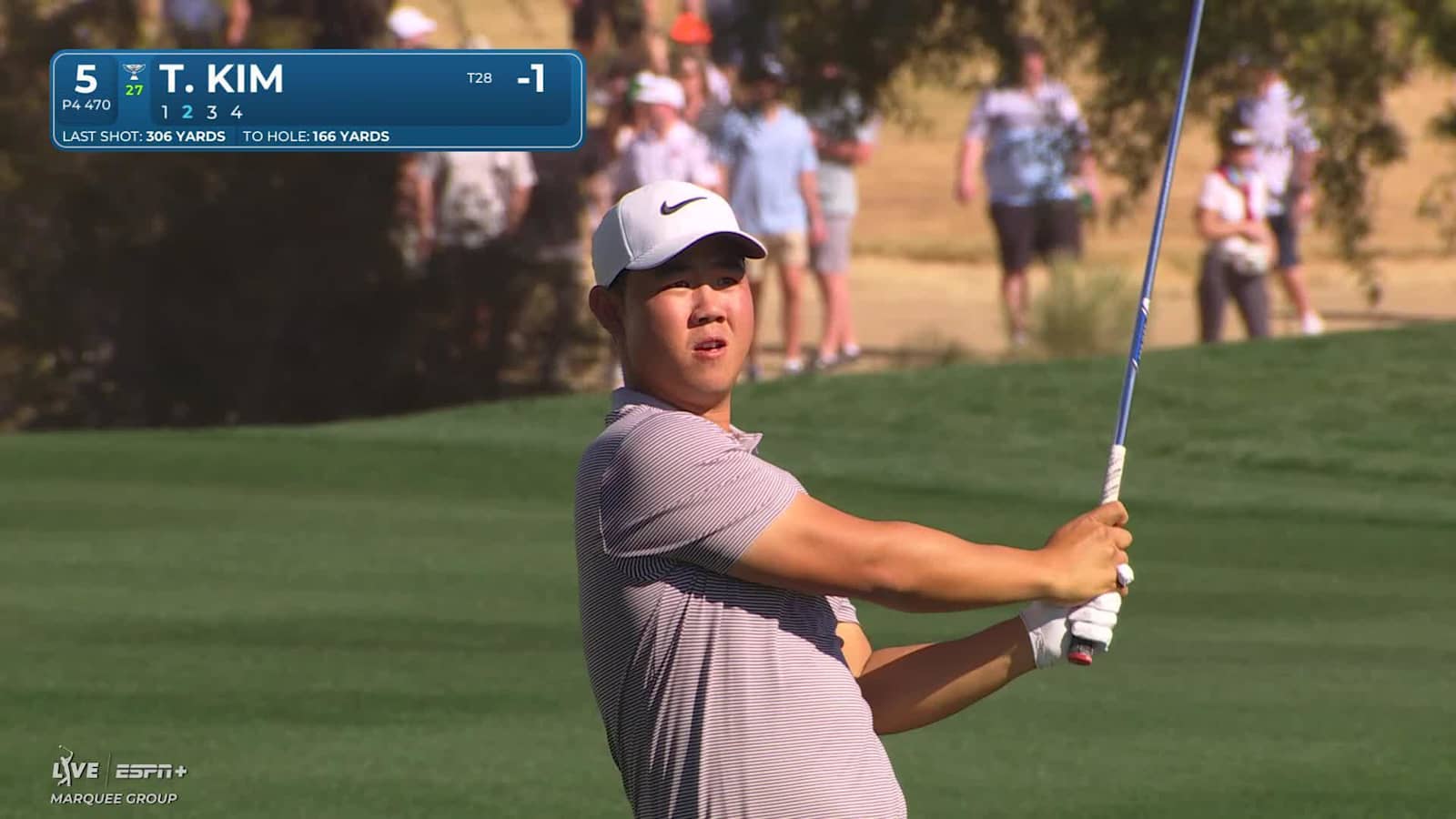 Tom Kim's tight approach leads to birdie at WM Phoenix Open