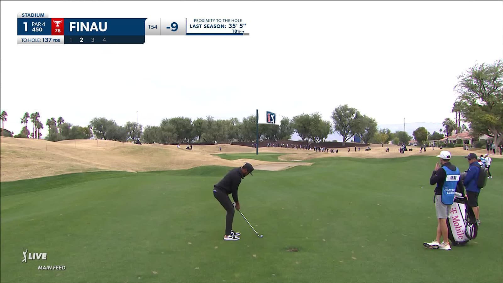 Tony Finau spins pitching wedge and birdies at The American Express