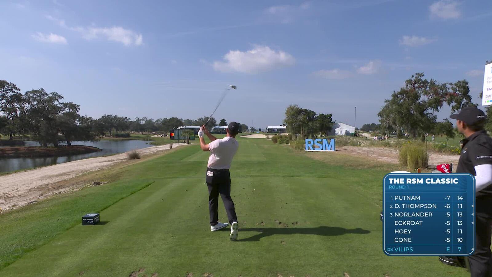 Karl Vilips hits 191-yard tee shot to 5 feet, sets up birdie on No. 17 at The RSM Classic