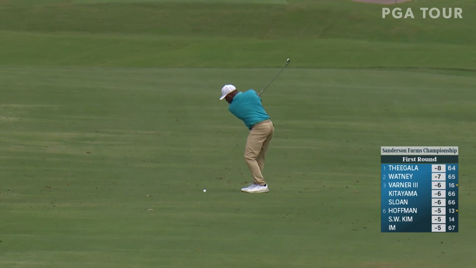 Harold Varner III uses nice approach to set up birdie at Sanderson Farms
