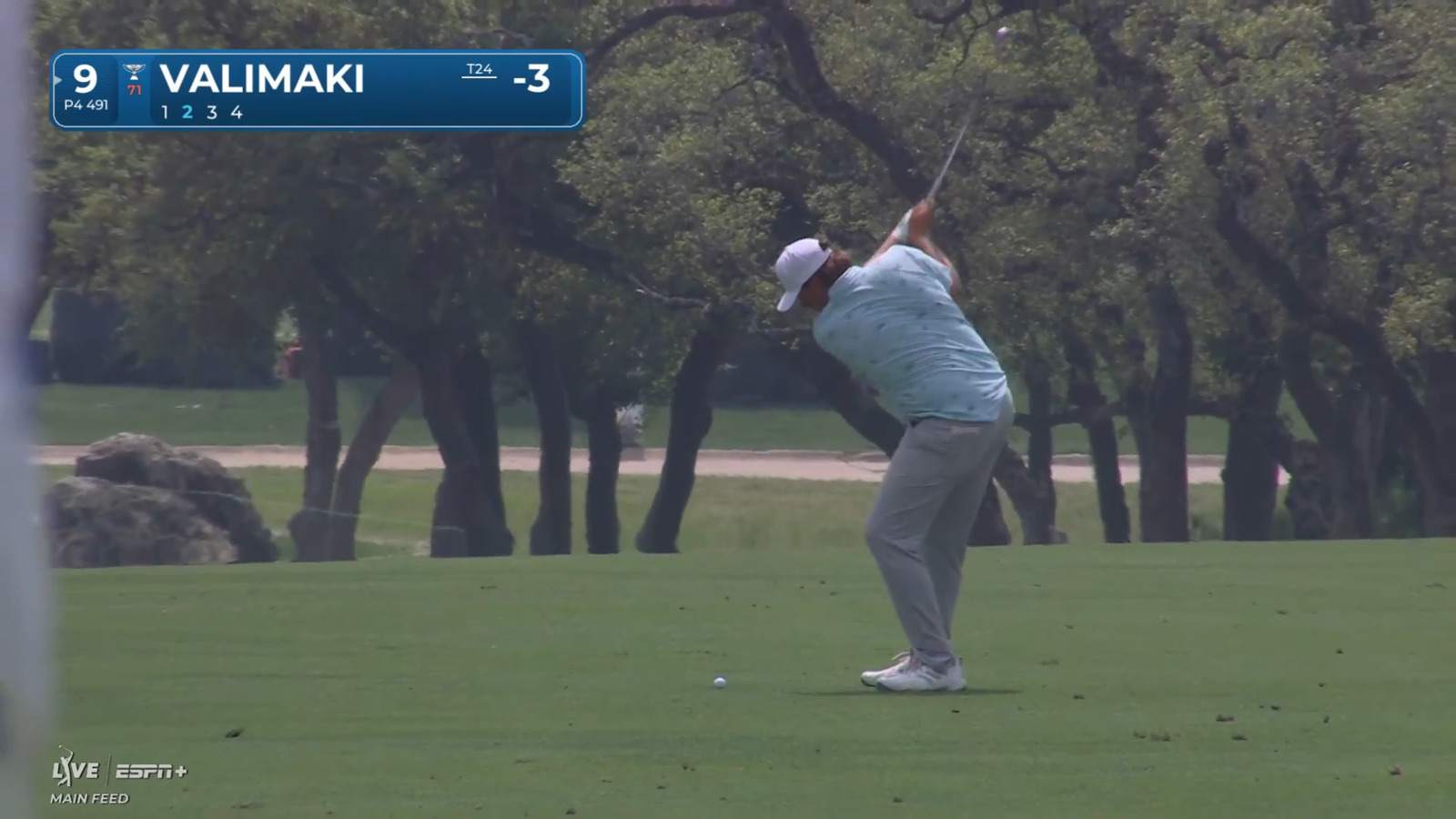 Sami Valimaki throws dart from fairway leading to birdie at Valero