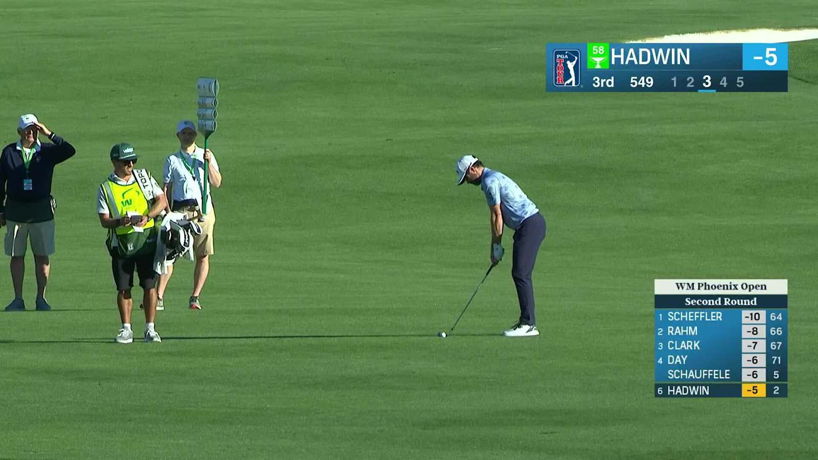Adam Hadwin makes birdie on No. 3 at WM Phoenix Open