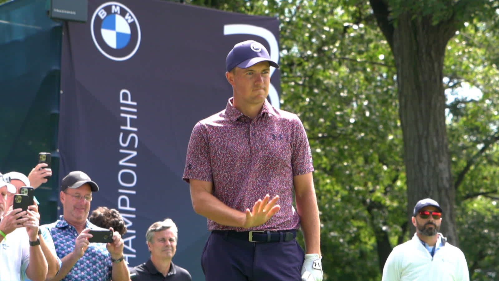Jordan Spieth's emotions during the BMW Championship