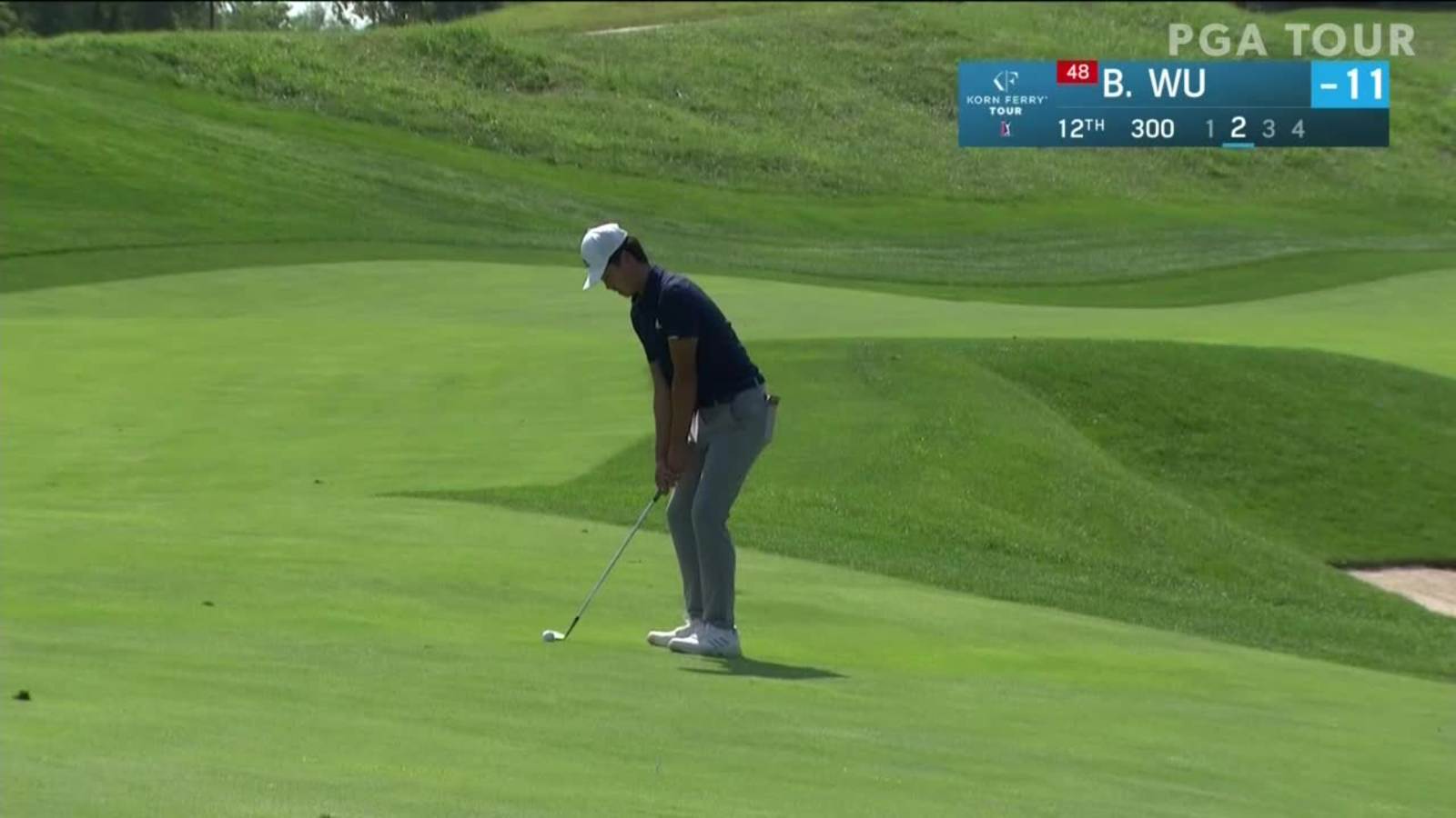 Brandon Wu birdies No. 12 in Round 3 at Korn Ferry Tour Champ