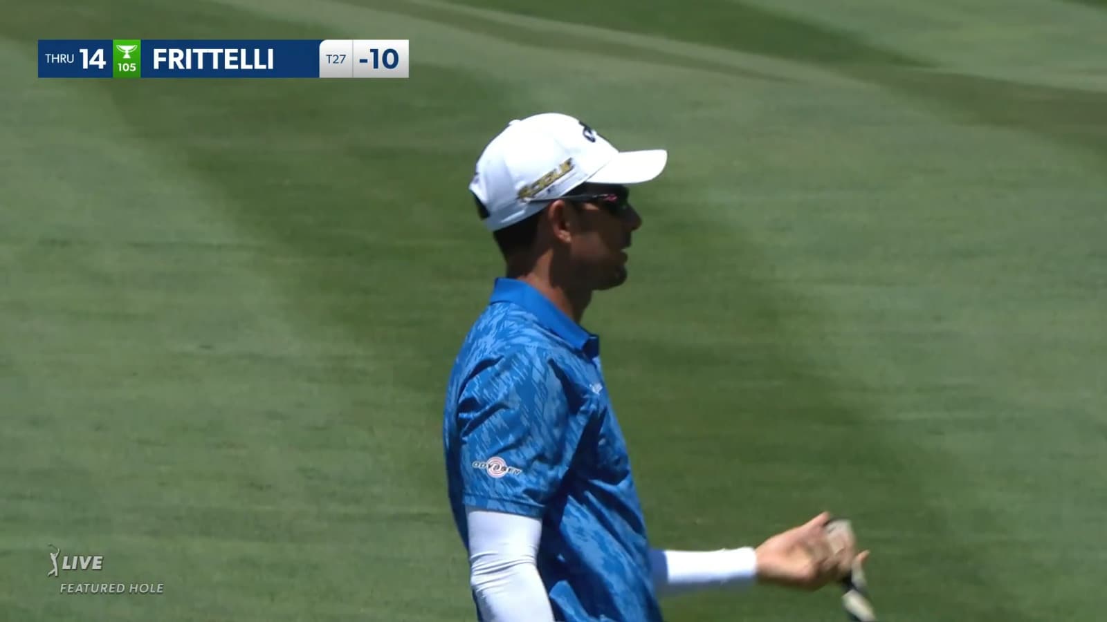 Dylan Frittelli gets up-and-down for birdie on No. 14 at John Deere