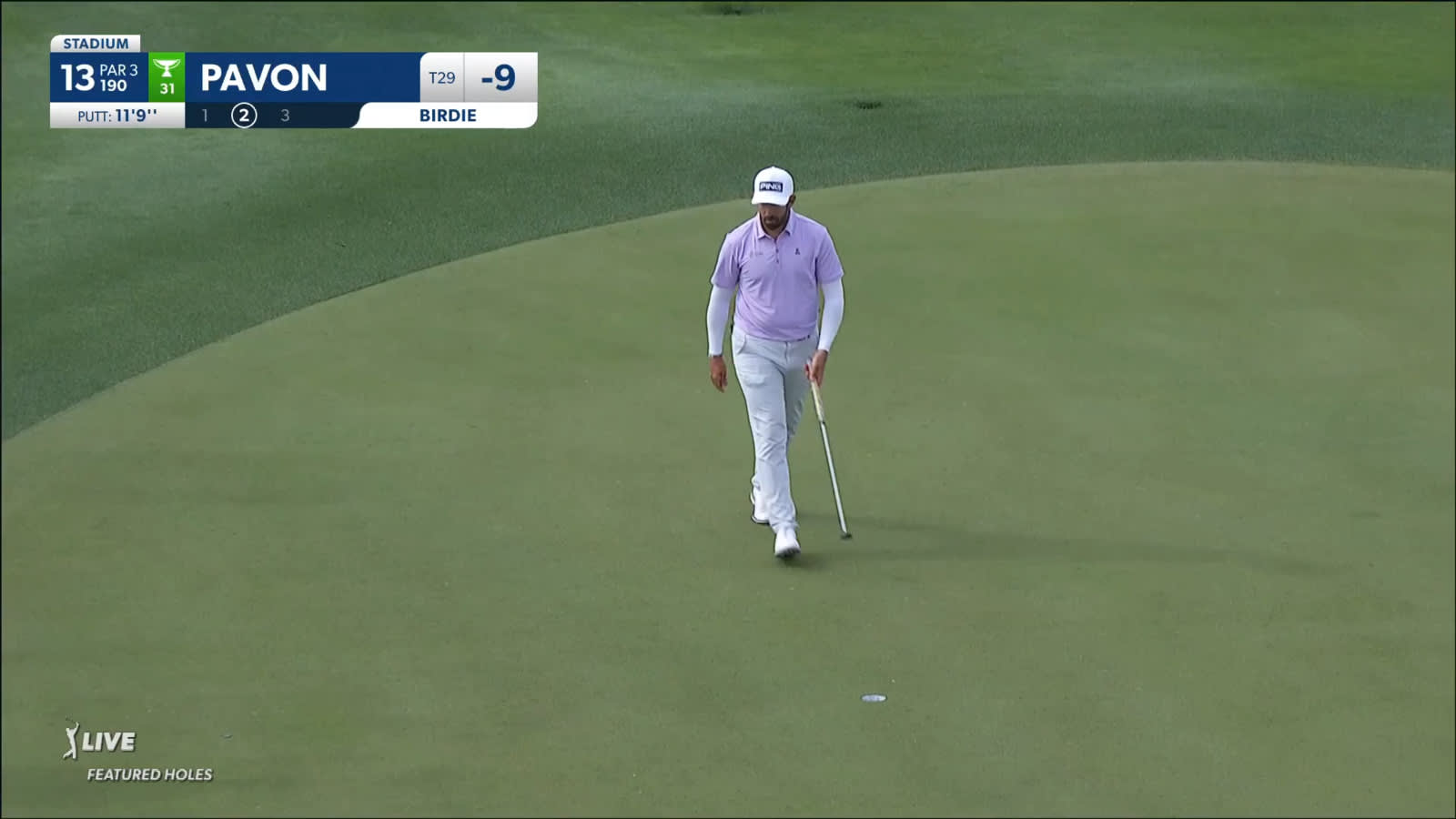 Matthieu Pavon sticks it from 190 yards for birdie at The American Express
