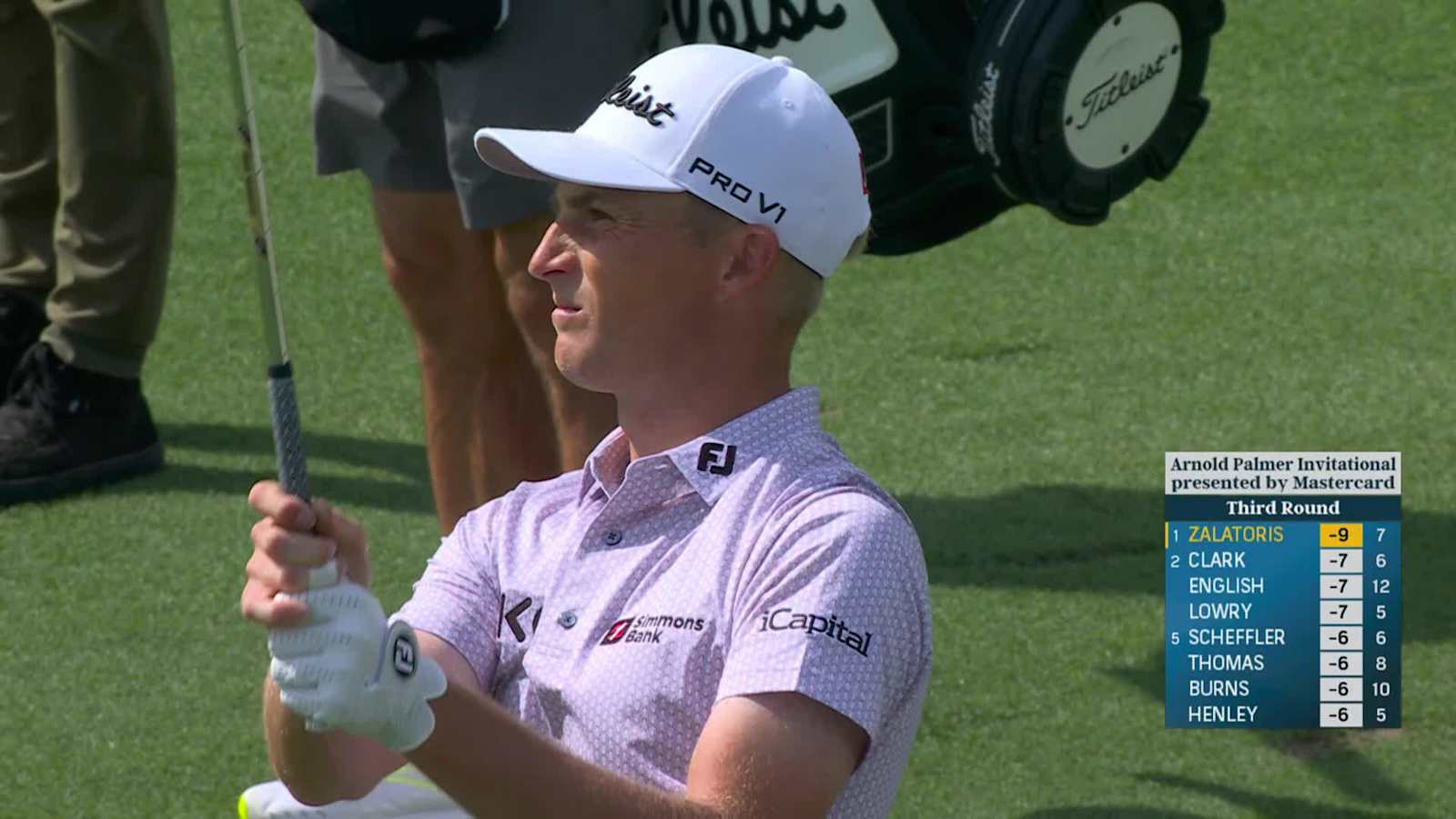 Will Zalatoris sinks a 23-foot birdie putt at Arnold Palmer