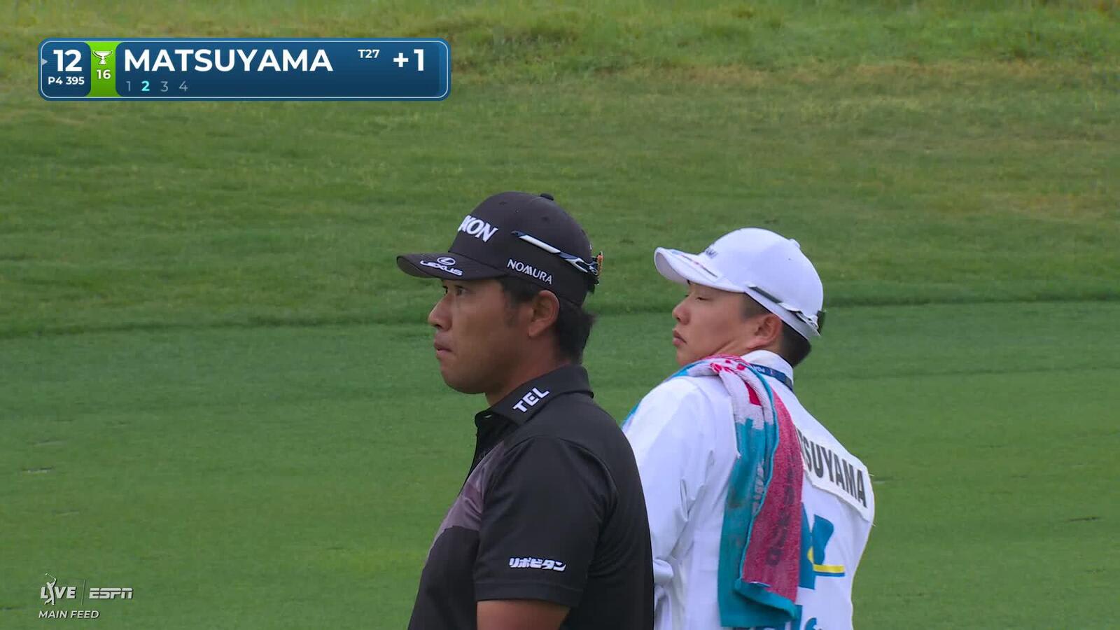 Hideki Matsuyama gets up-and-down from 7 feet for birdie on No. 12 at Valero