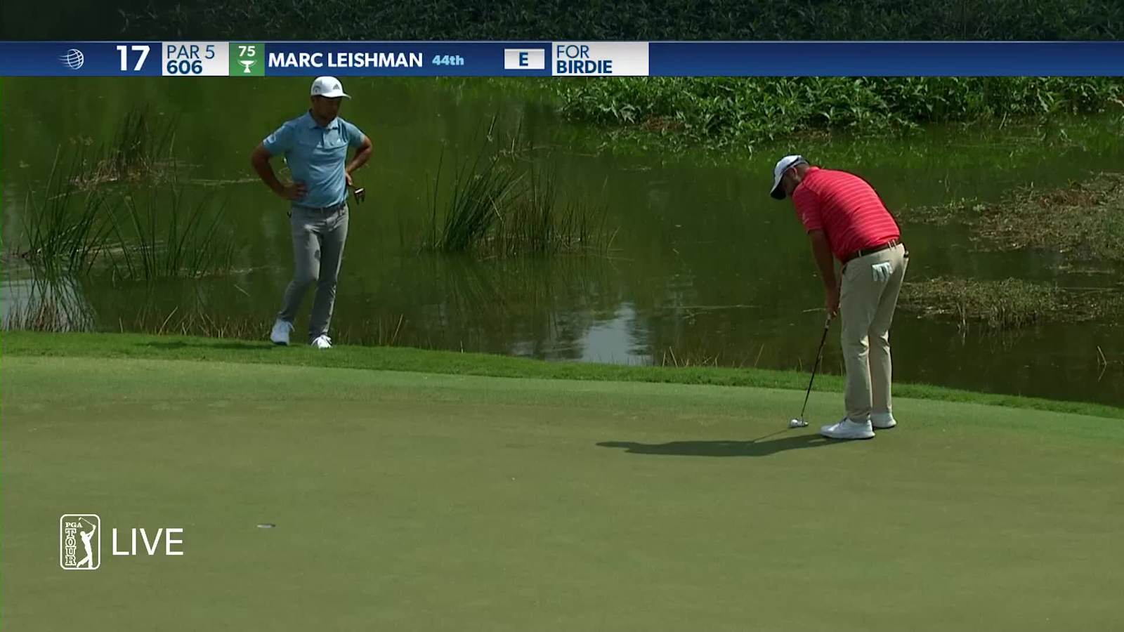 Marc Leishman rolls in 14-foot birdie putt at WGC-Workday