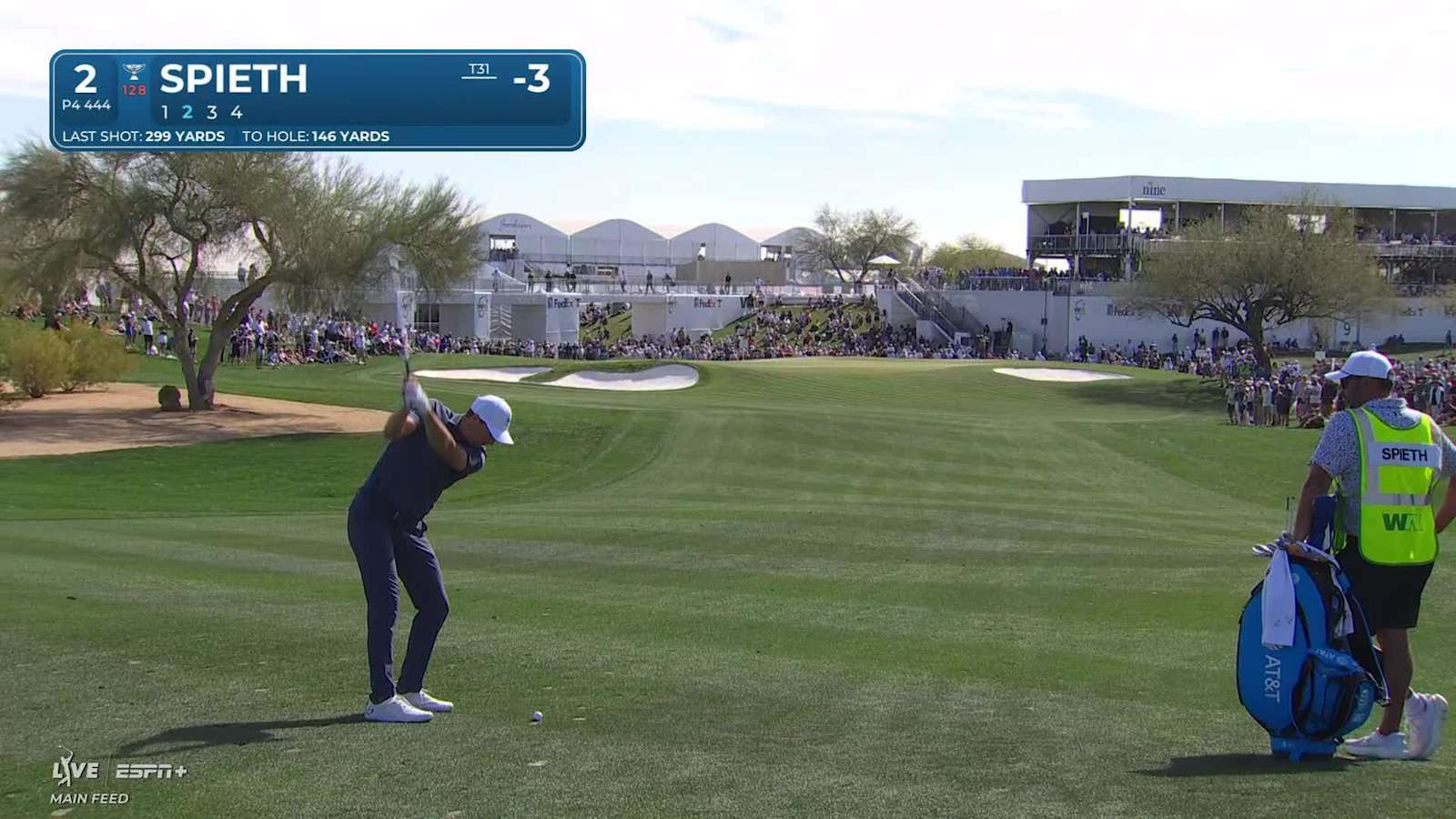 Jordan Spieth makes birdie on No. 2 at WM Phoenix Open