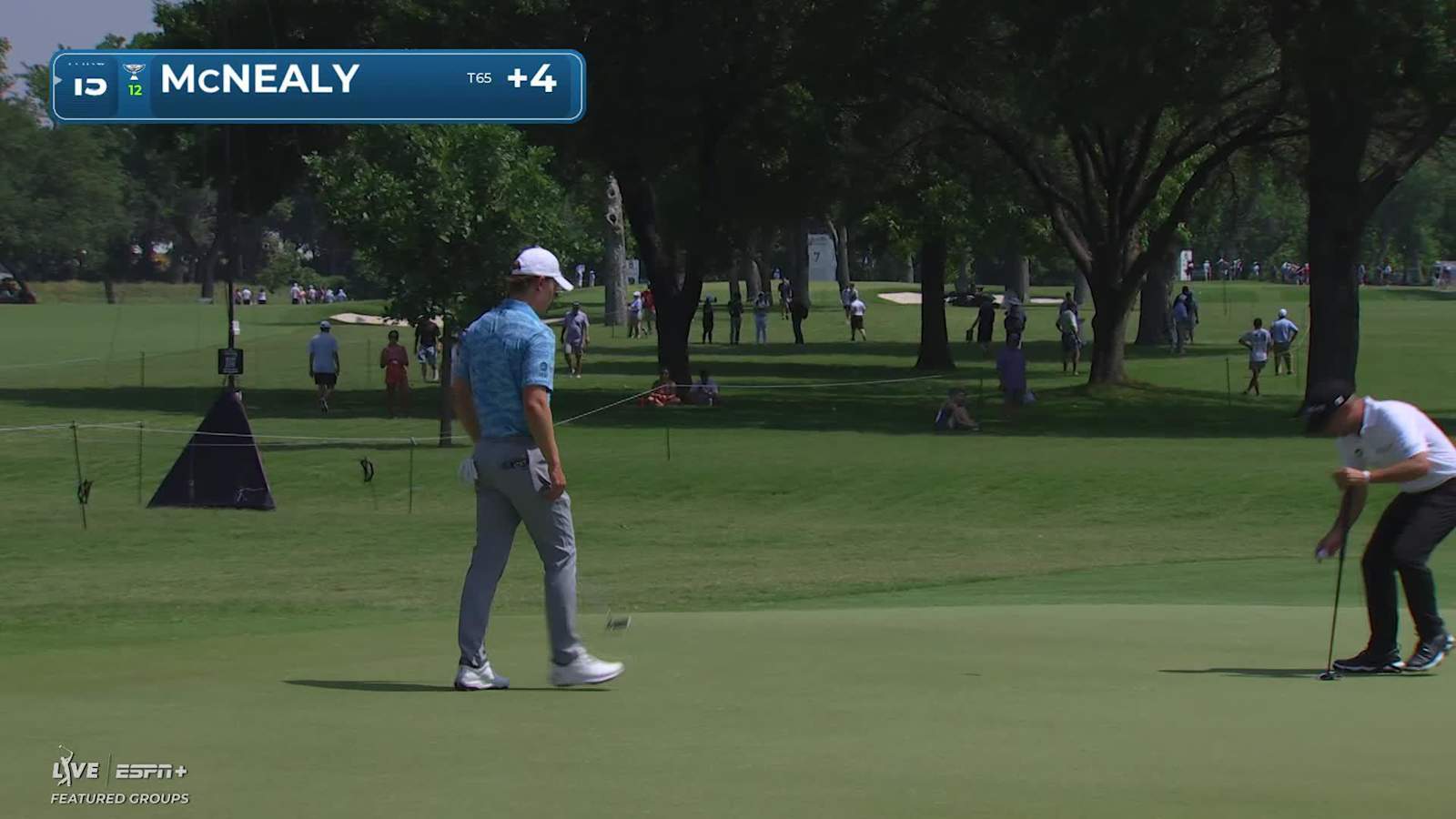 Maverick McNealy makes birdie on No. 6 at Charles Schwab