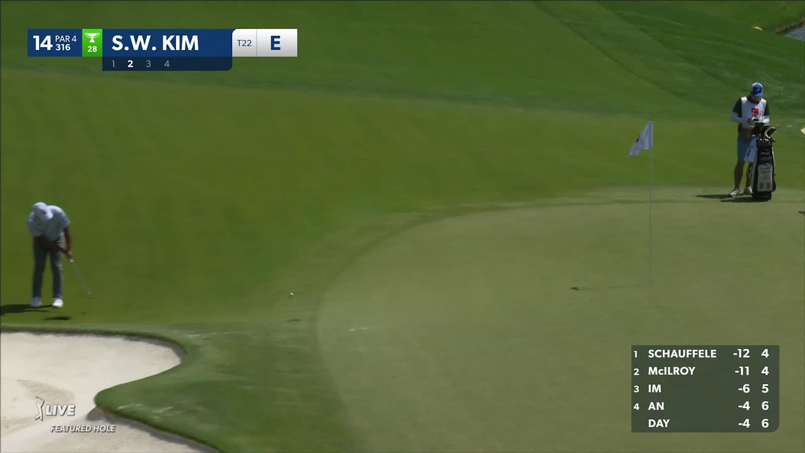 Si Woo Kim drives it pin-high to set up birdie at Wells Fargo