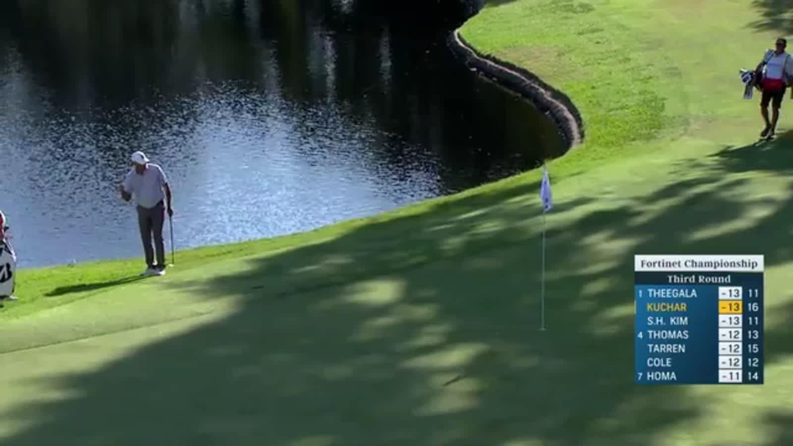 Matt Kuchar chips in for birdie at Fortinet Championship