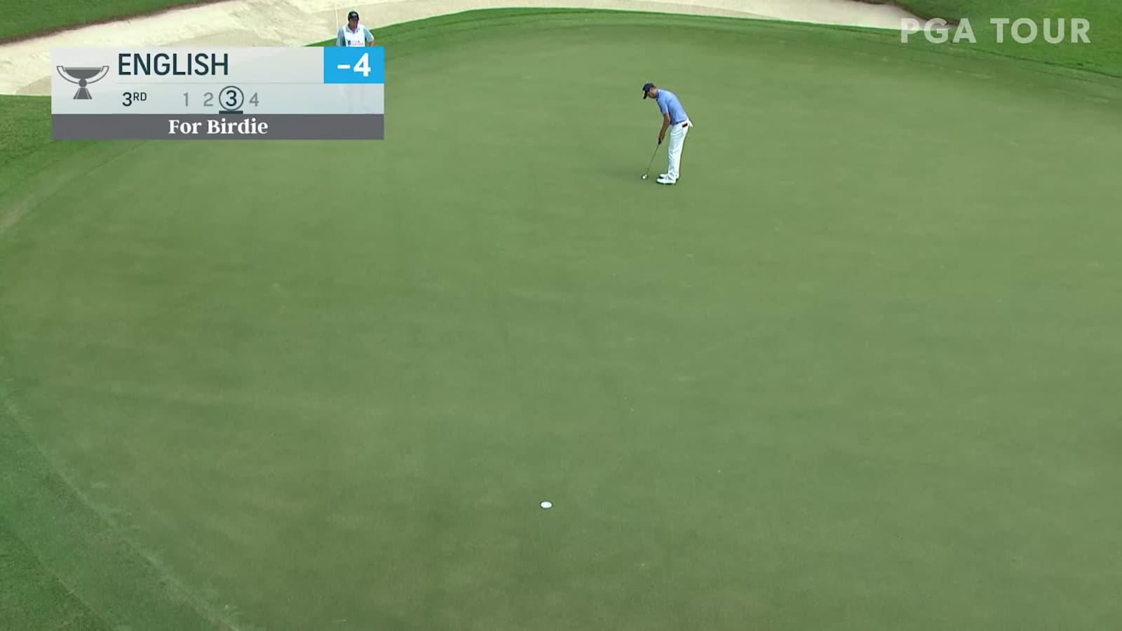 Harris English sinks a 32-foot birdie on No. 3 in Round 1 at TOUR Championship
