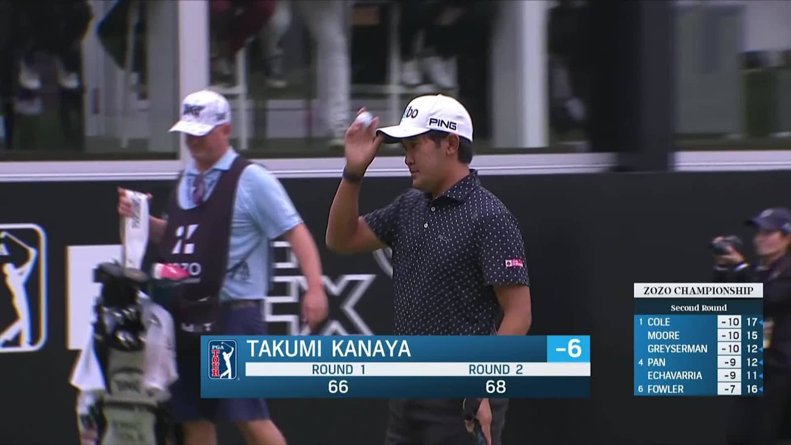 Takumi Kanaya holes putt for birdie at ZOZO CHAMPIONSHIP