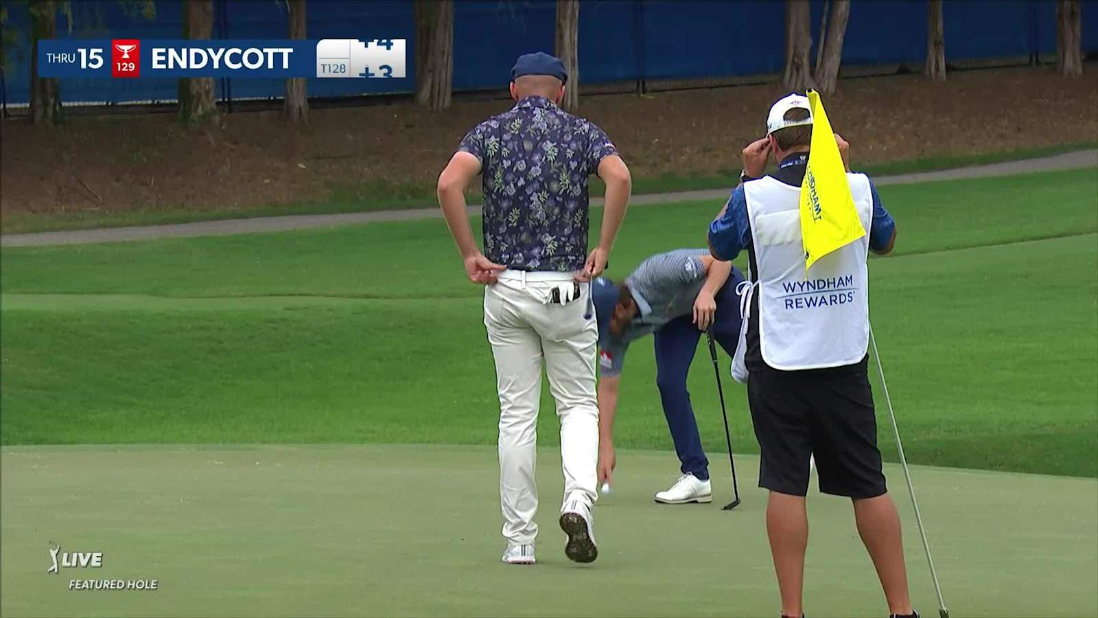 Harrison Endycott makes birdie on No. 15 at Wyndham