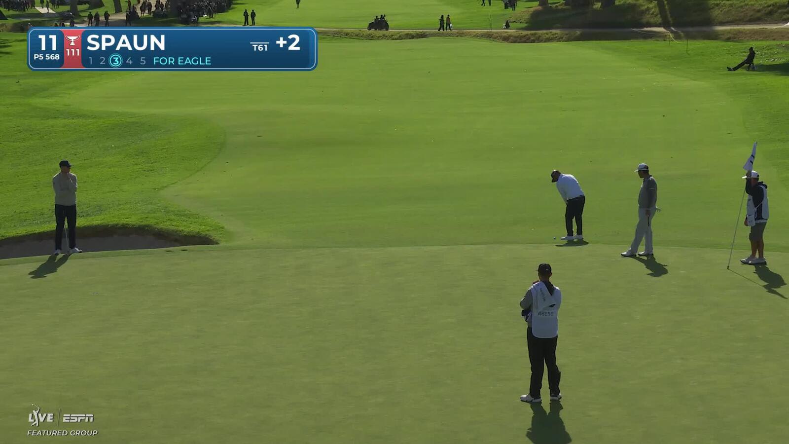 J.J. Spaun hits 34-yard approach to 3 feet, makes birdie on No. 11 at The Genesis