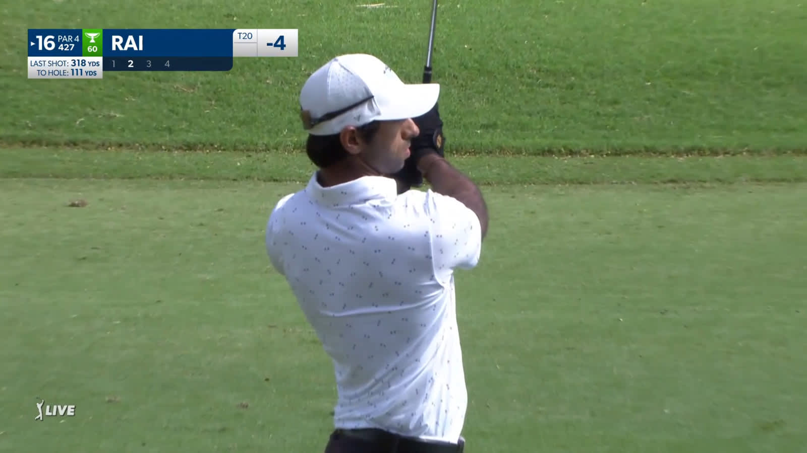 Aaron Rai nearly holes 111-yard approach at Sony Open