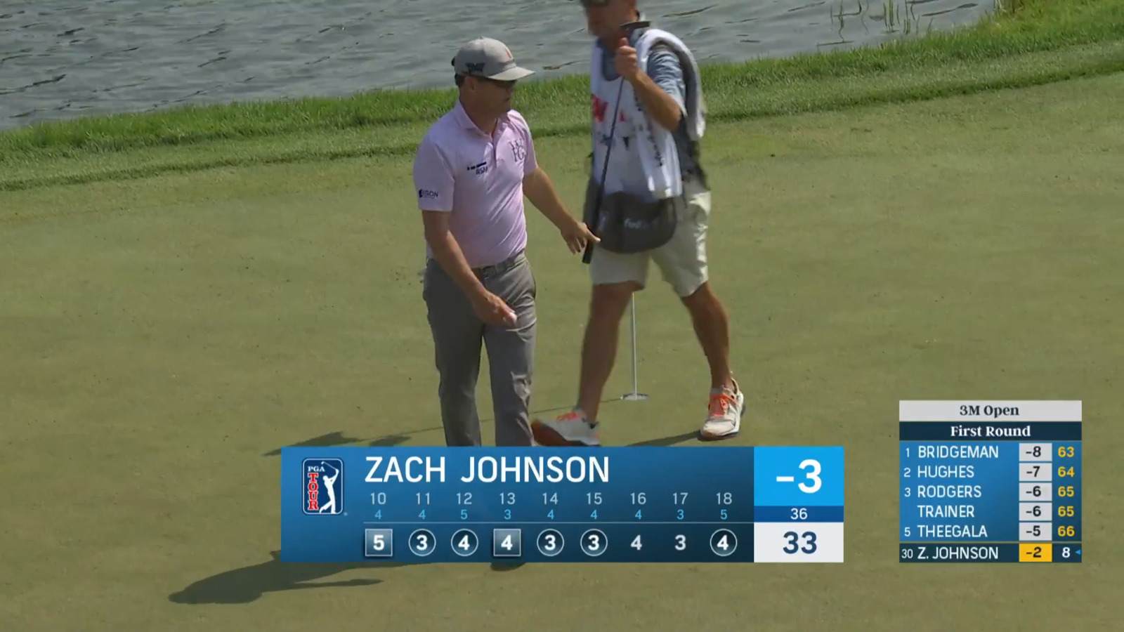 Zach Johnson makes birdie at 3M Open