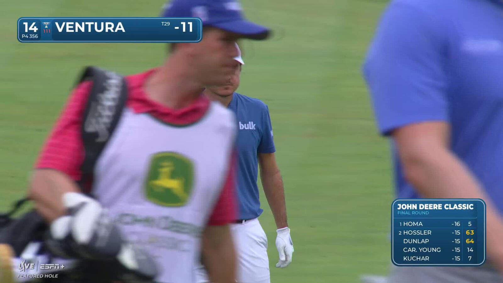 Kristoffer Ventura makes birdie on No. 14 at John Deere